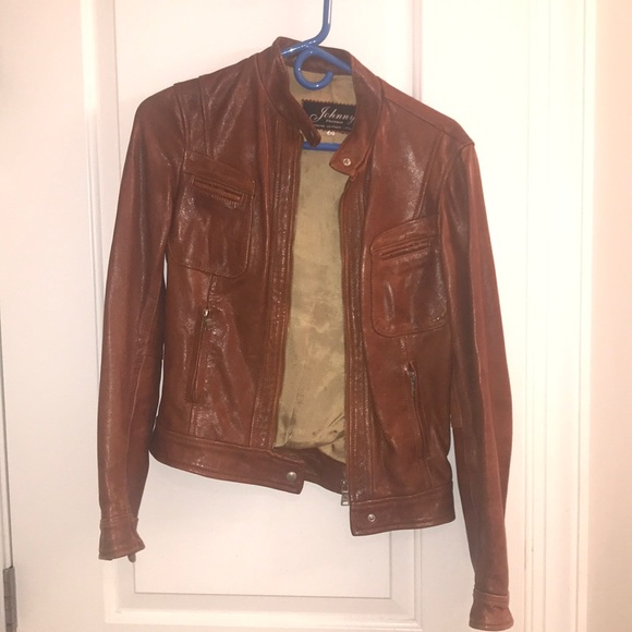 Jackets & Coats Brown Genuine Leather Jacket Florence Italy Poshmark